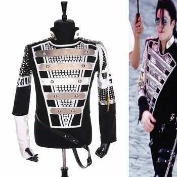 Punk MJ Michael Jackson Vokietijos Karinių Kietas Gaorgeous Kibinimas Striukė Viršutiniai Surinkimo Helovinas kostiumas Dovana