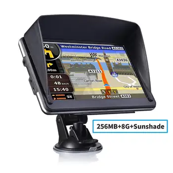 NAUJAS 7 Colių HD FM Automobilių GPS Navigacijos Naujausias Europos Žemėlapis, Sat Nav Ruck GPS Navigatorius Automobilio Su Signalizacijos Pranešimas Pasaulio Kalbų