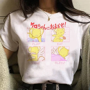 Cardcaptor Sakura viršuje moterys dizaineris juokingi marškinėliai mergaitė 2000-ųjų juokinga drabužiai