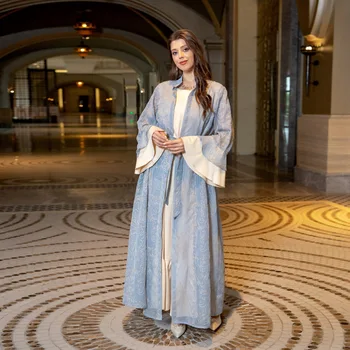 Artimųjų Rytų Abayas Afrikos Suknelė Moterims Suknelės Cardigan Vasaros Dubajus Elegantiška, Ilga Suknelė Musulmonų Mados Vakarą Islamas Drabužiai