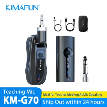 KIMAFUN 2.4 G Bevielio Lavalier Microphone 40-50m Clip-on Mic garso Stiprintuvas,Garsiakalbis,PA sistemos Mokymo Susitikimas Mikrofonai