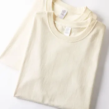 Y2K Abrikosų 300g Baltos Sunkiųjų trumpomis Rankovėmis marškinėliai Kieto Spalvų Paprasta Vasarą Kokybės Pagrindinę Bazę Pro Pasirinkimas Moterims Vintage Marškinėliai