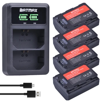 Batmax 2280mAh NP-FZ100 FZ100 Baterija+LED USB Dual Įkroviklio Sony BC-QZ1 Alfa A7III A7R III A9 Alpha 9 A7R3 A6600