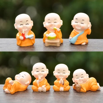 Miniatiūriniai Lėlių Papuošalų Kawaii Mažai Vienuolis Modelis Micro Kraštovaizdžio Ornamentu Lėlės Namas Priedai