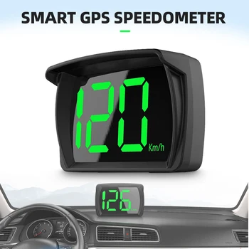 Universalus Automobilių HUD Head Up Display GPS Hud Skaitmeninis Spidometras Didelis Šriftas Greičio Matuoklis KMH Visų Automobilių, Sunkvežimių Plug and Play Auto Dalis