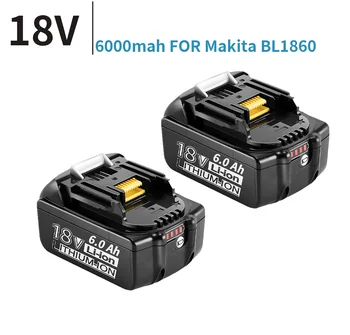 už Makita 18V 6000mAh 6.0 Ah Įkraunamas Elektros Įrankiais, Baterija Su LED Li-Ion Pakeitimo LXT BL1860B BL1860 BL1850 BL1830