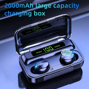 Belaidės Ausinės TWS Bluetooth Ausinės, LED Ekranas, 2000mAh Baterija, Dėžutė su Mikrofono Vandeniui Ausines Sportas