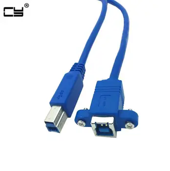 USB 3.0-B Male B Moterų Spausdintuvas, Skeneris pratęsti kabelis 30cm 1ft