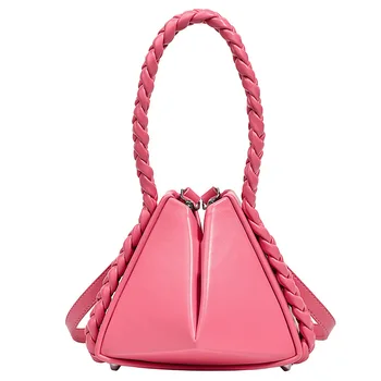 Mini Krepšys Rožinė Moterų Pečių Maišą Naujas Vasaros Rankinės Asmeninį Krepšys Aukštos Kokybės Nešiojamų Crossbody Krepšys