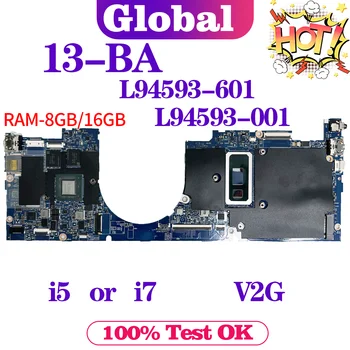 KEFU Mainboard HP 13T-BA 13-BA L94593-601 L94593-001 Nešiojamas Plokštė i5 i7 10 Gen V2G