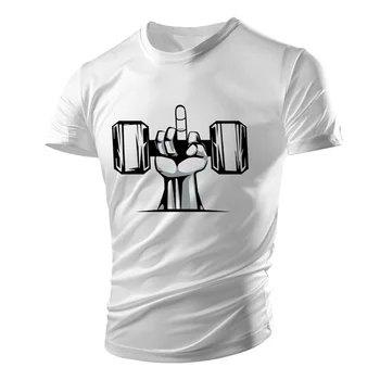 Vyrų Fitneso T-shirt Sporto Mados Trumpas Rankovės Marškinėliai Nelaidus, Kvėpuojantis Veikia Marškinėliai Street Drabužių Hip-hop ' vyriški Drabužiai