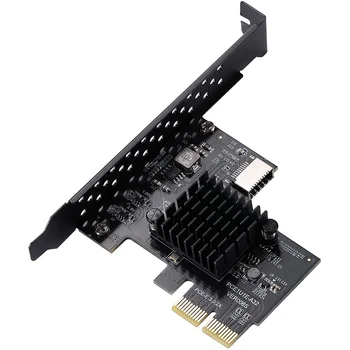 PCI-E 2X USB3.1 A-Raktas Gen2 Priekiniai Tipas-E Išplėtimo Plokštę,10Gbps Tipas-E, Vidinė 20-Pin Priekinio Skydelio Jungtis Riser Card
