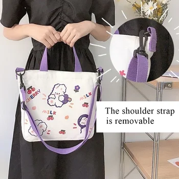 Japonijos Mielas Bear Rabbit Drobės Mažas Maišelis korėjos Mažų Šviežių Mergina Krepšys Studentų Merginos Rankinės INS Stiliaus Pirkinių Krepšys