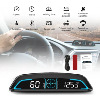 GEARELEC G3 GPS HUD Heads Up Display Automobilių Spidometro Smart Skaitmeninio Signalo Priminimas Metrų Automobilių Elektronikos Priedai Visus Automobilius
