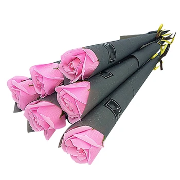 20Pcs Vieną Rose Modeliavimas korėjos Rožių Muilas Gėlių Valentino Dienos Dovana Muilo Rožės Vieną Dirbtinių Gėlių Muilo 2
