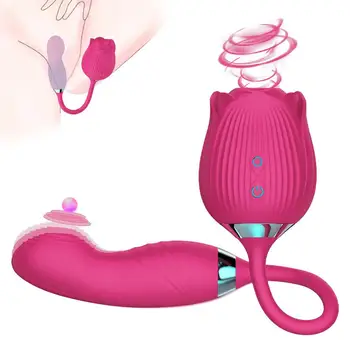 Galingas Vibratorius Rožė Suaugusiųjų Sekso Žaislas Moterų Klitoris Spenelių Clit Sucker G Spot Dulkių Stimuliatorius Dildo Moterų Piršto Kraipyti