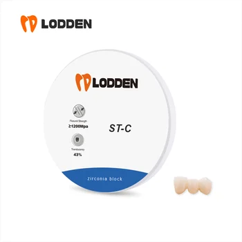 LODDEN, Cirkonio Dantų Blokai ST-spalva 98*20mm Dantų Lab Medžiagos Ištirti Estetinis CAD-CAM Sistemos Skaidrumą 43% VITA16