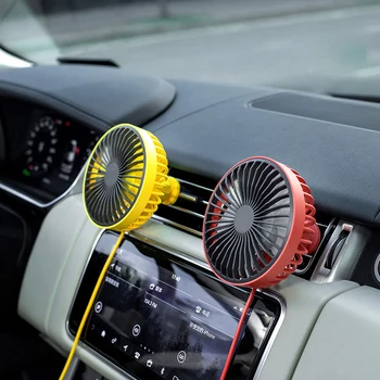 Automobilis Ventiliatorius USB Ventiliatorius su Nakties Žibintas, 360 Sukimosi Įrašą, Transporto priemonių Oro Cirkuliacija, 3 Vėjo Greitis Aušinimo Ventiliatorius Nešiojamas Ventiliatorius