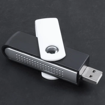 2X USB Joninių Deguonies Baras Gaiviklis Oro Valytuvas Jonizatoriaus Nešiojamas Juoda+Balta