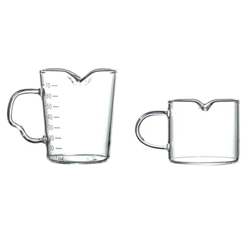 2 Stiklinės Pieno Ąsotis Twin Vandens Įpilti Kavos Ir Grietinėlės Padažu Ąsotis Barista Amatų Kavos Latte Pieno Putų Ąsotis Ąsotis