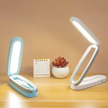 Sulankstomas LED Stalo Lempa Nešiojamų Akių Apsauga Stalas Temperatūra, 3 Naktį Color USB Lempos Šviesos Įkrovimo Pritemdomi U7J5