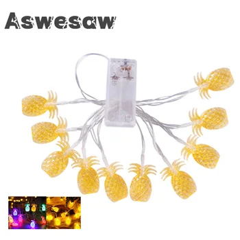LED ananasų vaisių string žibintai spalvinga girlianda 
