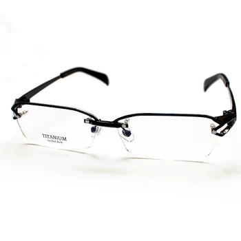 Gryno titano rėmai Itin lengvas nealergiška half-frame trumparegystė vyriški akinių rėmelių Mados verslo akinius rėmo 1143