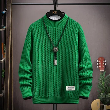 Iki 2023 m. Rudens ir žiemos vyrų džemperis mados megzti megztinis vyrams kokybės megztinis korėjos atsitiktinis striukė vyrų megztinis skaičius 3076