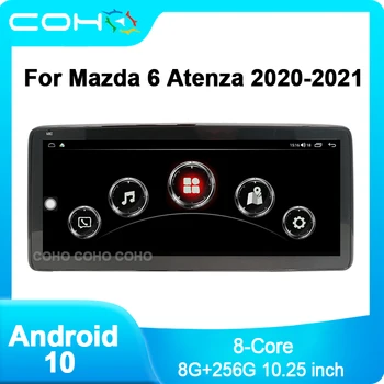 COHO Už Mazda 6 Atenza 2020-2021 1920*720 10.25 10 COLIŲ Android 4G Automobilio Radijo Grotuvas, Navigacija, GPS Oct-Core Radijo Daugiaformačių