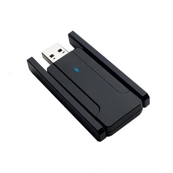 Imtuvas PC Spartus Dvigubos Juostos su Antena USB 3.0 Mini Dongle 2.4 GHz, 5 ghz Wifi Adapteris Universalus Stalinis Tinklo plokštė