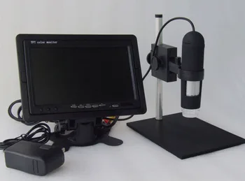 Stebėti įtraukti HD 1200X AV nešiojamą endoskopą Didelės skiriamosios Gebos Elektronų Mikroskopą 8-LED Taikoma AV Uosto Monitoriai LCD TELEVIZORIUS