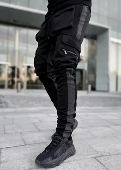 Naujas Mens Atsitiktinis Jogger Krovinių Kelnės Vyras Mada Haremas Ziajać Prarasti Kelnių Streetwear Vyrų Tendencija Pantalon Homme Atspindintis Techwear