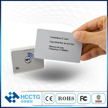 Micro USB, Bluetooth Mpos 13.56 mHz Mobiliojo ryšio Smart Card Reader ACR1311U-N2