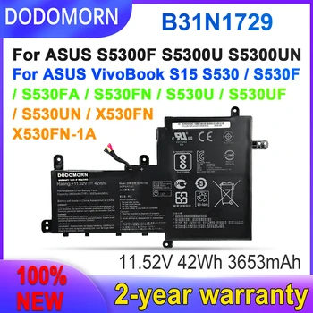 DODOMORN Naujas B31N1729 Aukštos Kokybės Baterija ASUS VivoBook S15 S530 S530F S530FA S530FN S530UA S530UF S530UN X530FN X530FN-1A