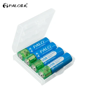 PALO 1,5 V AA 3000mWh 2a USB Įkraunamą AA Li-ion Baterijos Nuotolinio Valdymo Pelės Mažas Ventiliatoriaus Elektros Žaislas Baterija