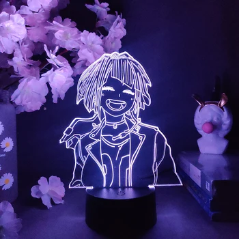 Japonų Anime, Mano Herojus akademinės bendruomenės Jiro Kyoka Kietas Manga Pav 3D Baby Naktį Šviesos Draugų Vaikai Kambario Dekoro LED Stalo Lempa Neoninė