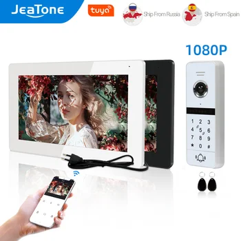 JeaTone 1080P Belaidės Vaizdo Domofonas Sistemos Namų 7 Colių Full Touch Screen Monitorius su Laidinio FHD Vaizdo Doorbell RFIC Klaviatūra