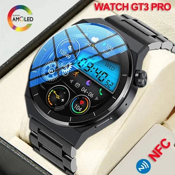 2023 NFC Smart Watch Vyrų AMOLED 390*390 HD Ekranas GT3 Pro 