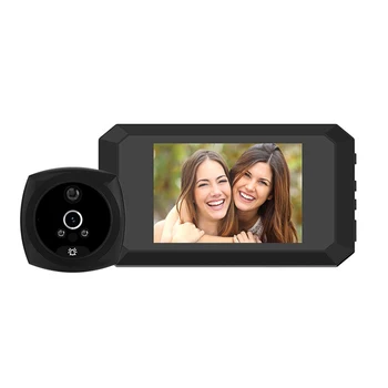 Akutė Kamera, Naktinio Matymo Lengva Įdiegti vidaus Saugumo Įkrovimo Smart Durų Viewer Butai 4.1 colių Ekranas, 1080P HD Vaizdo įrašus