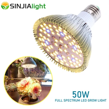 78 LED Augalų Phytolamp 50W Augti Šviesos Pilno Spektro Šiltas Augimo Lempos Lemputė Led Gėlių Sėklos Patalpų Growbox