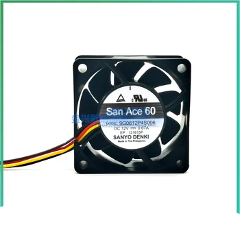 Naujas originalus už SANYO 6025 6CM SanAce60 12V 0.67 4-wire PWM temperatūra kontroliuojama aušinimo ventiliatorius 9G0612P4S006