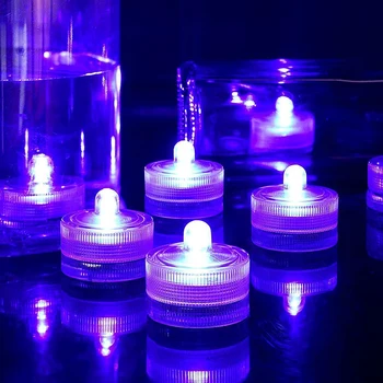 12Pcs Povandeninis LED Šviesos Flameless Žvakė Tealights Povandeninis Baseino Apšvietimas Vestuvių Namų Vaza Šventė Šalies Apdaila