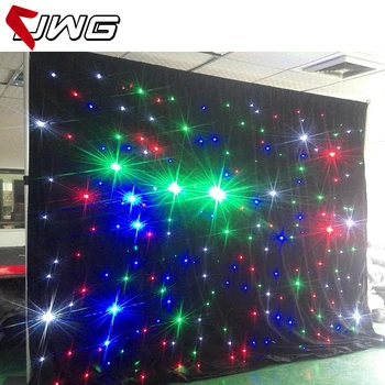 4m*6m Aukštos Kokybės Vestuvių Dekoravimas LED Žvaigždės Uždanga Scenos Fone Spalvingą LED Star Medžiaga