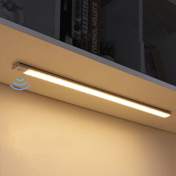 LED Nakties Šviesos Belaidis USB Naktį Šviesa su Judesio davikliu Spinta Žibintus, Virtuvės Spinta Miegamajame, Spinta 10/20/30/40CM