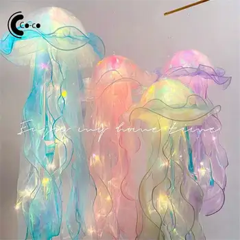 Liuminescenciniai Mados Chargable Unikali Dovana Jai Atmosfera Svajonė Karšta, Turtingas Ir Spalvingas, Spalvinga Jellyfish Šviesos Žaislas