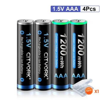 Naujausias 1,5 V AAA Li-ion Įkraunama Baterija 1200mWh 1,5 V 3A Ličio Baterijų, Nuotolinio Valdymo Pelės Mažas Ventiliatorius Elektriniai Žaislai