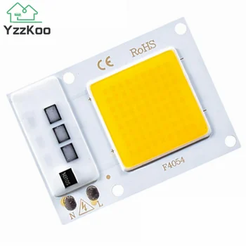 YzzKoo LED, COB (Chip 10W 20W 30W AC 110V, 220V Smart IC Be Vairuotojo LED Lempos, Granules Prožektorius Prožektorius 