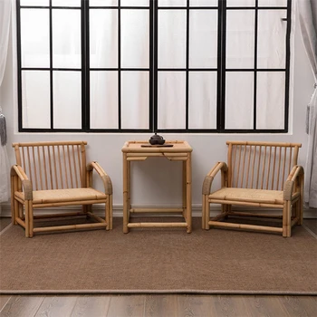 Japoniško Stiliaus Zen Žemos Kėdės Derliaus Bambuko Rotango Suaugusiųjų Kėdės Lounge Minimalistinio Balkonas Su Arm Sėdynės Sillas Namų Apyvokos Daiktai