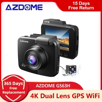 Atnaujinta AZDOME GS63H Brūkšnys Cam 4K Pastatytas WiFi GPS Automobilio prietaisų Skydelyje Kamera, Diktofonas, su UHD 2160P, 2.4