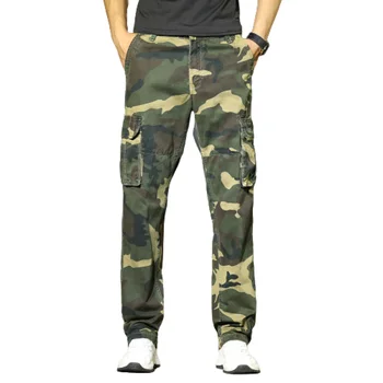 Krovinių Kelnės Kamufliažas Vyrų Kelnės Atsitiktinis Camo Krovinių Baggy Kelnės Poilsiu Streetwear Rudenį Multi-pocket Karinės Taktinės Kelnės